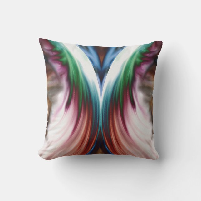 Coussin Miroir à neige dorée arc-en-ciel (Recto)