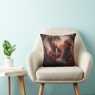 Coussin Miroir de corset boudoir gothique victorien roses