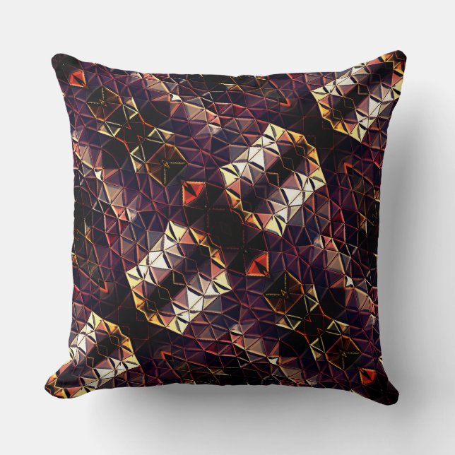 Coussin Miroir de triangles générant des formes étranges  (Recto)