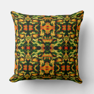 Coussin Mise en miroir de petites mosaïques de formes hexa