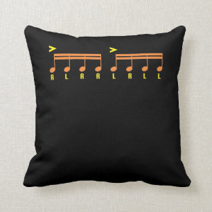 Coussin Mise en tambour de musique de feuille de batteur