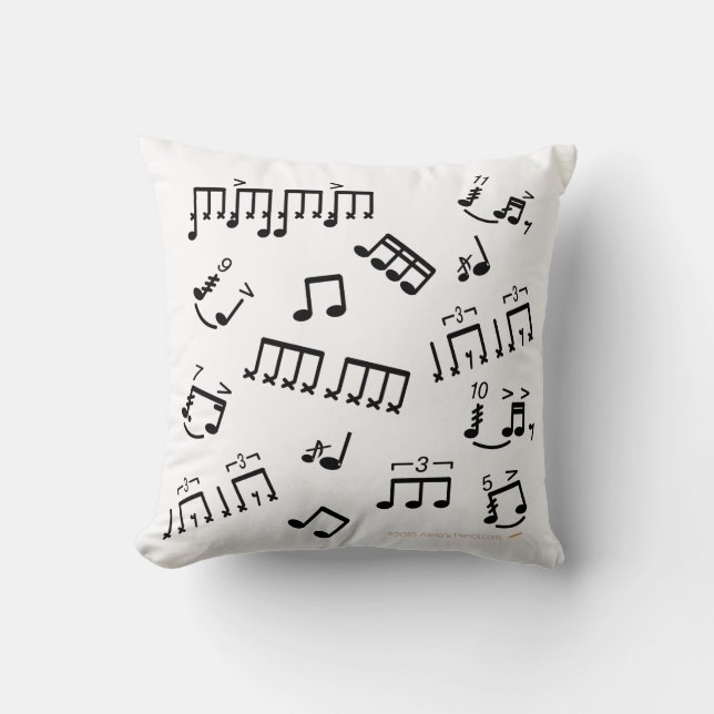 Coussin Mise en tambour des cannelures de notes de (Recto)