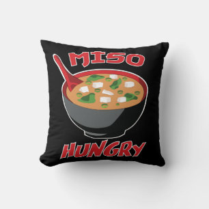 Coussin Miso Hungry Funny Food Kawaii