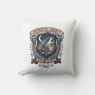 Coussin Mission de nuit patriotique Loup patriote Militair