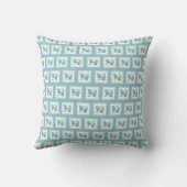 Coussin Mittens de Noël les plus joyeux Monogramme de nom (Verso)