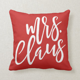 Coussin Mme Claus White Script Pillow