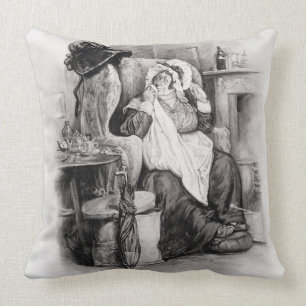 Coussin Mme Gamp, de 'Charles Dickens : Un bavardage au