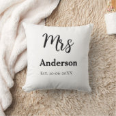 Coussin Mme jeune mariée épouse nom date année env. Simple (Couverture)
