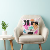 Coussin Mme Lips rose pâle Zig Zag Mason Jar (Chaise)