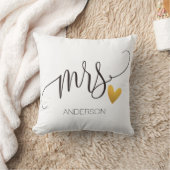 Coussin Mme|M.& Mme| Calligraphie|Mariage personnalisé-2 (Couverture)