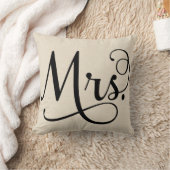 Coussin Mme manuscrit noir de | (Couverture)