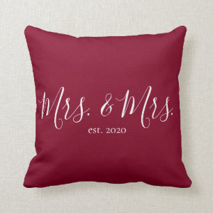 Coussin Mme. & Mme Throw Pillow pour l'anniversaire des je