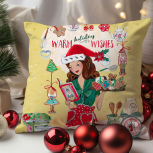 Coussin Mme Santa Chirstmas Biscuits Casse-Noisette Cuisin