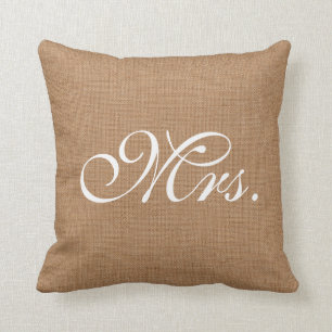 Coussin Mme Throw Cushion de toile de jute
