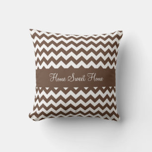 Coussin Mocha Brown Chevron