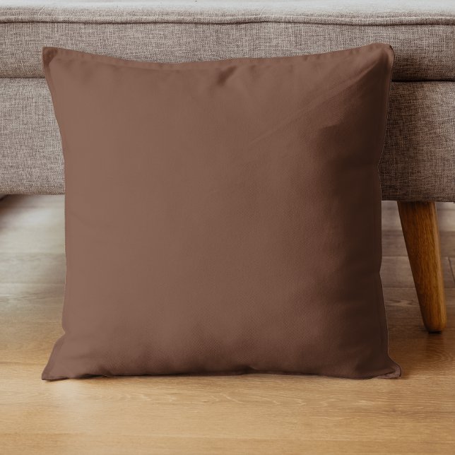 Coussin Mocha Brown couleur solide | Classique | Élégant (Créateur téléchargé)