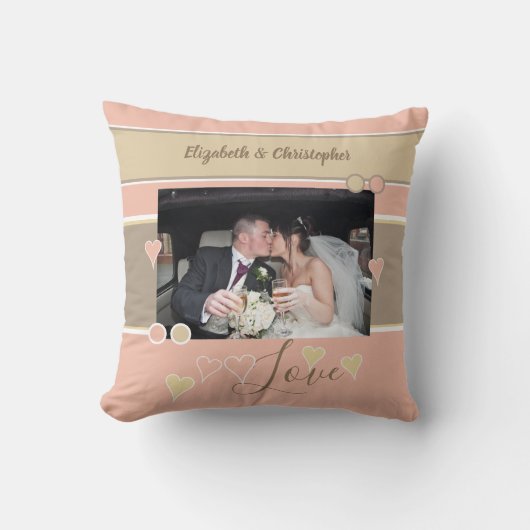 Coussin Mocha et anniversaire rougissant avec photo (Recto)
