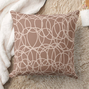 Coussin Mocha Mousse Doodles Abstraits tirés à la main (2)