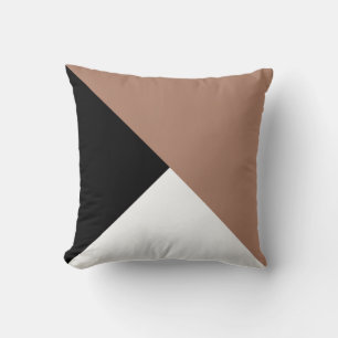 Coussin Mocha noir blanc diagonal