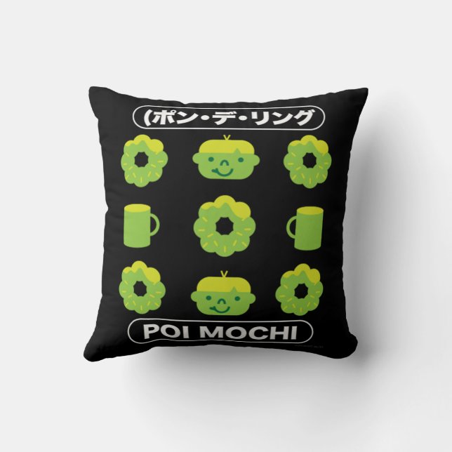 Coussin Mochi Donuts Poi Mochi Et Café (Verso)
