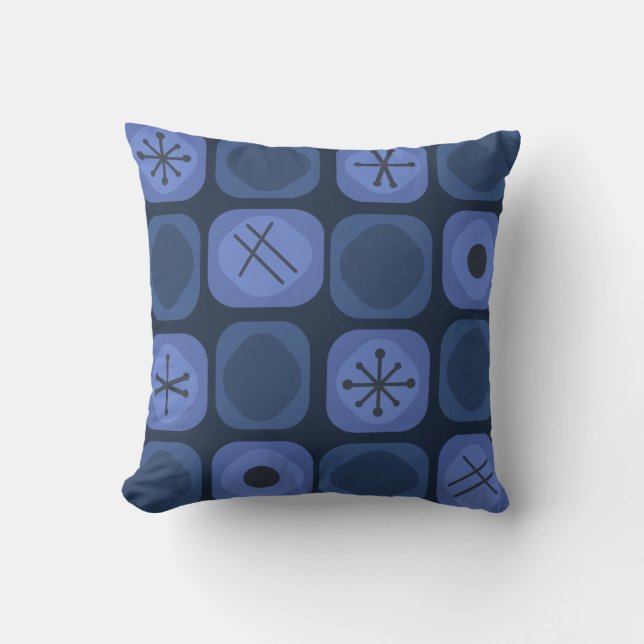 Coussin Mod Art Soft Cubes 1950 Marine Blue (Recto)