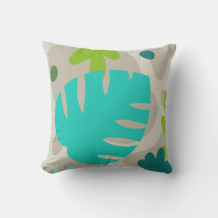 Coussin Mod Monstera Abstraite feuille Hawaiian Tropical-C