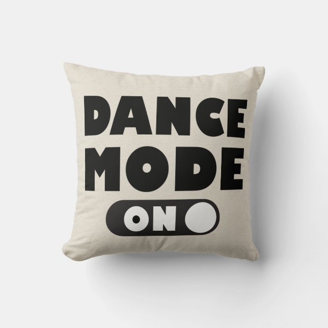 Coussin Mode Danse Sur Citation Dansante Tan / Grey (Recto)