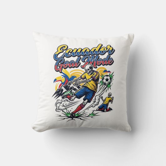 Coussin Mode de but de l'Équateur Skeleton Striker Nations (Recto)
