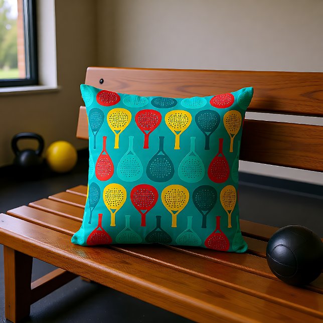 Coussin Mode de repos Padel : Activé (Padel Rest Mode Activated Throw Pillow)