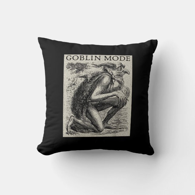 Coussin Mode Gobelin Goblincore Fairycore Grunge Médiéval (Recto)