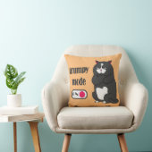 Coussin Mode Grumpy sur drôles gros chat jeter l'oreiller (Chaise)