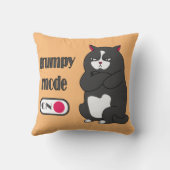 Coussin Mode Grumpy sur drôles gros chat jeter l'oreiller (Verso)