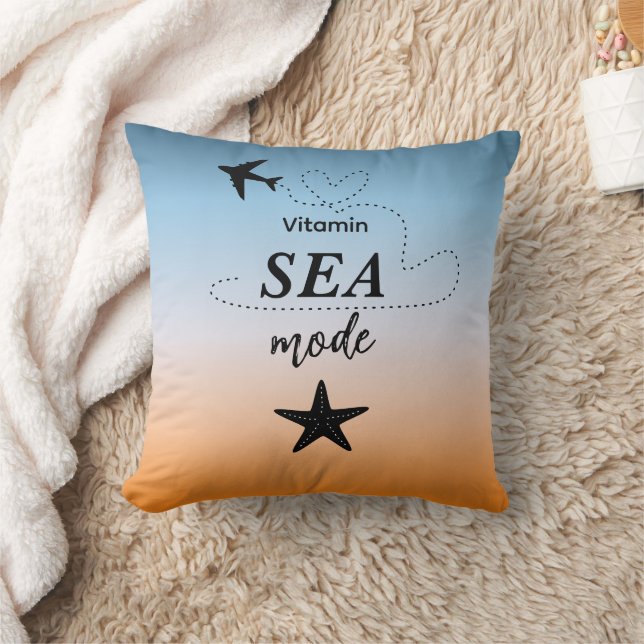 Coussin Mode Mer Vitaminée Couleur Été Orange (Couverture)