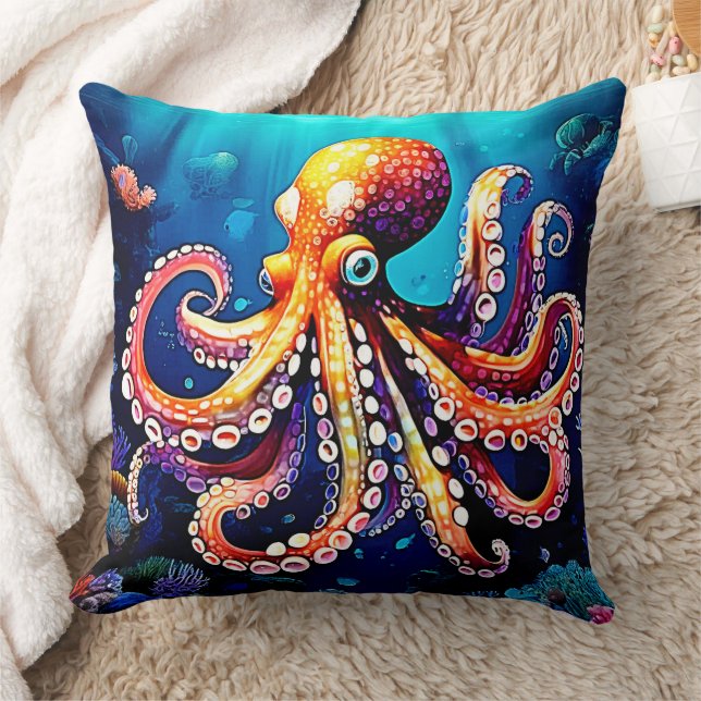 Coussin Mode Octopus coloré (Couverture)