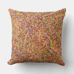 Coussin Mode Parties scintillant Grit Multicolor Peinture