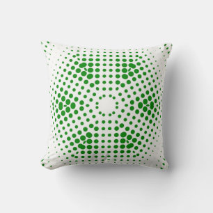 Coussin Mode Pois verte Retro Motif Art Design
