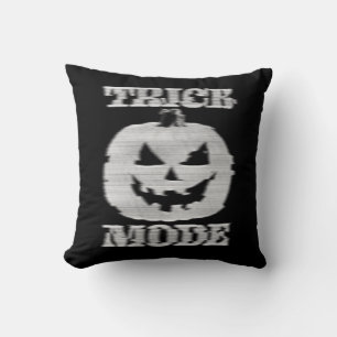 Coussin Mode Trick/Treat/Double face Glitchy Citrouille