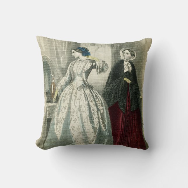 Coussin Mode victorienne vintage (Recto)