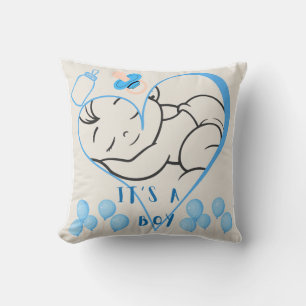 Coussin Modèle « C'est un garçon » pour célébrer l'arrivée