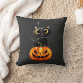 Coussin Modèle Chat Noir Halloween � Art de citrouille eff (Couverture)