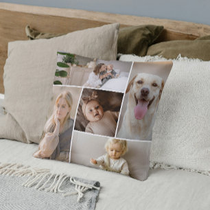 Coussin Modèle de collage photo personnalisé 10