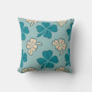 Coussin Modèle de dessin de trèfle de la Saint-Patrick