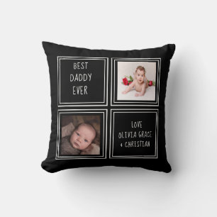 Coussin Modèle de deux photos unique et personnalisé