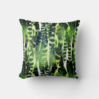 Coussin Modèle de feuilles de plantes de la jungle