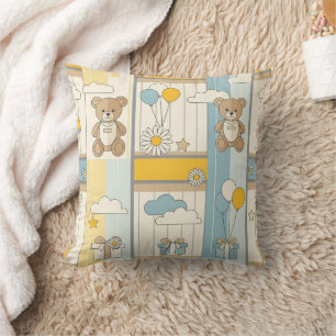 Coussin Modèle de jardin de marguerites Ourson (9)