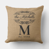 Coussin Modèle de jute synthétique personnalisé, tendance (Recto)