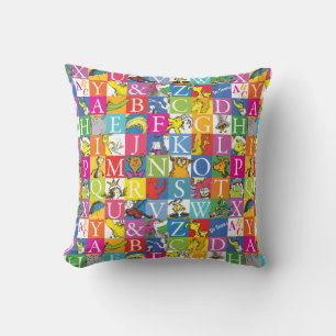 Coussin Modèle de lettres majuscules colorées de l'ABC de