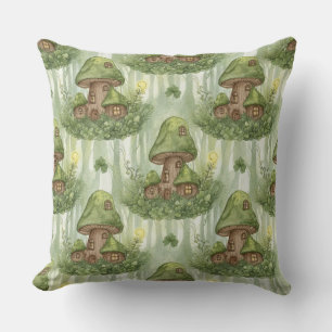 Coussin Modèle de maison de fée champignon de la forêt fan