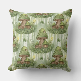 Coussin Modèle de maison de fée champignon de la forêt fan