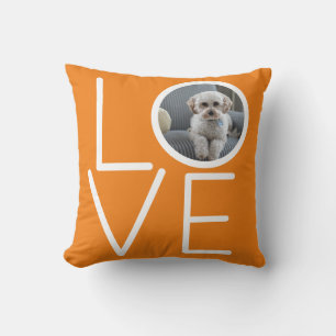 Coussin Modèle de photo d'amour personnalisé